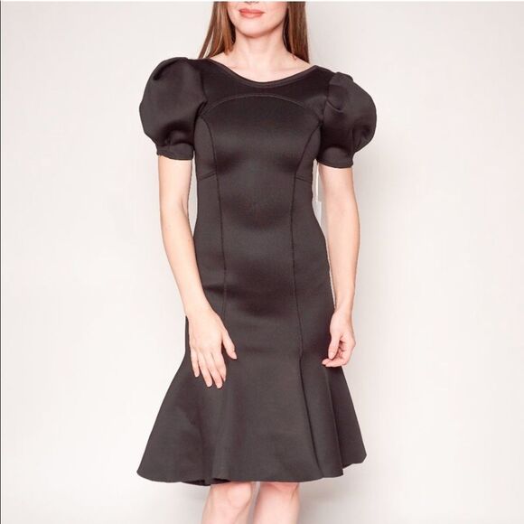 Amanda Uprichard x Nuuly Black Scuba Dress XS #237 - Picture 1 of 6